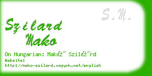 szilard mako business card